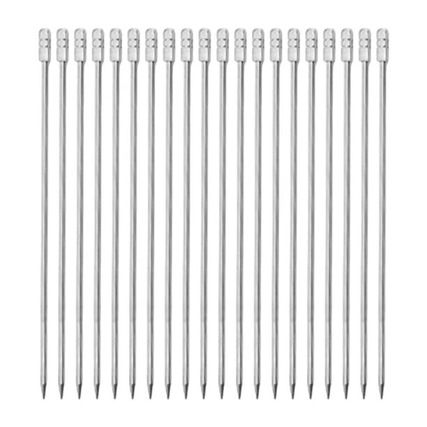 20 palillos de acero inoxidable para frutas, cócteles, fiestas, cócteles, brochetas B