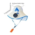 thumbnail image 3 of CaiYueKe Solar Powered Sun Hat with Built-in Fan Wide Brim UPF Sun Protection Hat Adjustable Breathable Outdoor Hat for Summer Beach Gardening Hiking, 3 of 7