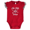 thumbnail image 2 of Girls Newborn & Infant Scarlet/Heather Gray Ohio State Buckeyes Too Much Love Two-Piece Bodysuit Set, 2 of 3