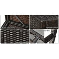 thumbnail image 5 of Sunny Dark Coffee Wicker Barstool Indoor Outdoor Patio Furniture All Weather Bar Stool, 5 of 5