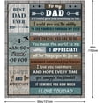 thumbnail image 4 of LHSHID Blanket Gifts for Dad Fathers Day Dad Gifts from Daughter Son Cool Birthday Gift for dad to My Best Dad Ever Throw Blanket Soft Flannel 60"x80", 4 of 8