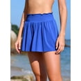 thumbnail image 4 of Womens Swim Shorts High Waisted Elastic Bathing Suit Bottoms with Two Side Pockets, 4 of 6