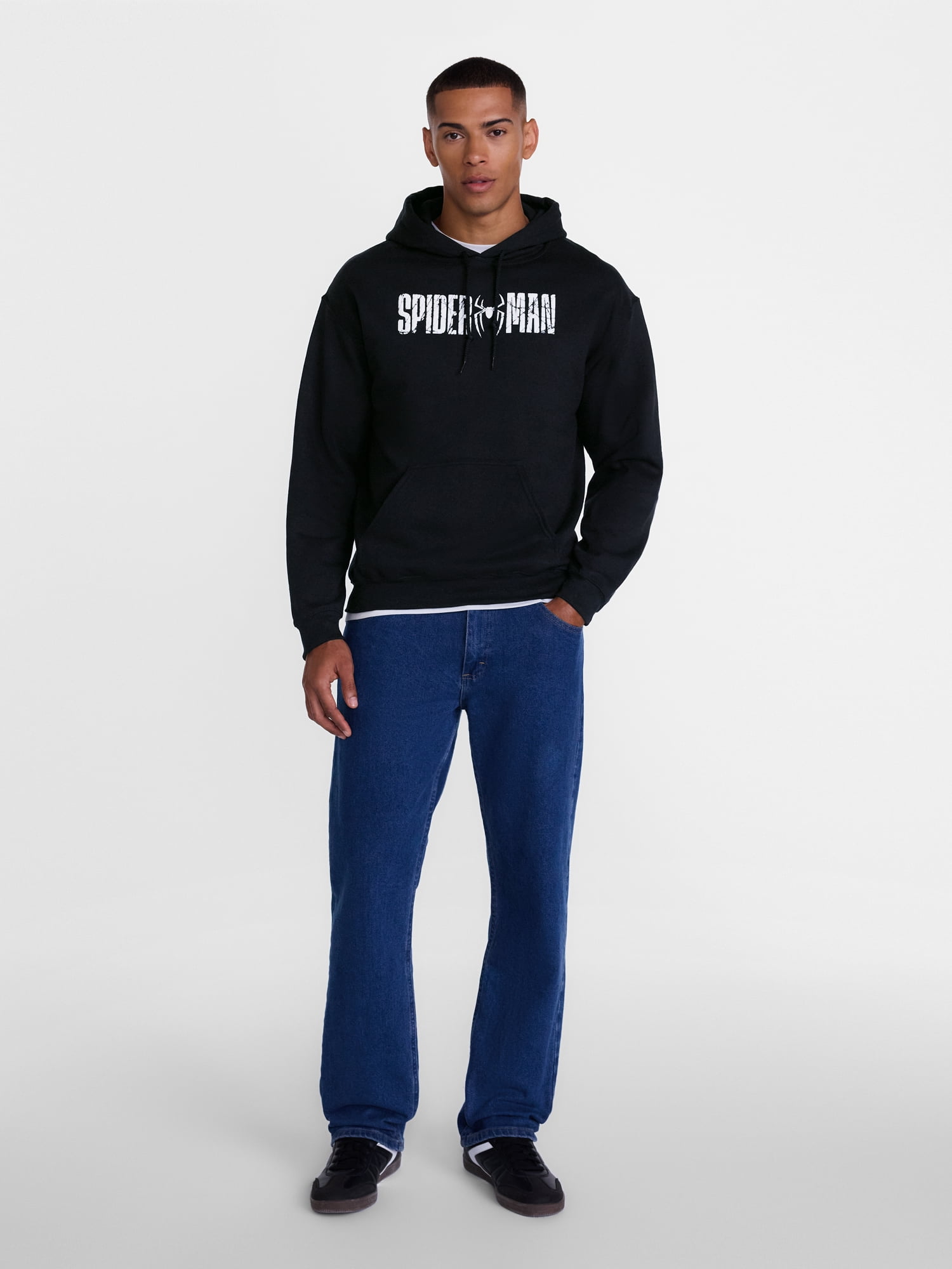 Marvel Spider-Man Men's and Big Men's Front Back Graphic Cotton Hoodie, Sizes S-3XL
