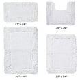 thumbnail image 5 of Better Trends 4 Piece Bathroom Rug Set 100% Cotton, Extra Soft, Water Absorbent & Non Slip Bath Mat, Ruffle Border, (White) Shaggy Border Collection, 5 of 5