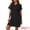 Black, variant on DARING DIVA Women's Short Sleeve Nightgown Lounge Nightshirt S Pink