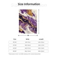 thumbnail image 5 of Fuzoiu Purple Gold Marble Swirls Print Flannel Throw Blanket,Light Weight Warm Decorative,Throw Blanket Cover for Sofa, Couch, Bedroom,Travel-50"x40", 5 of 6