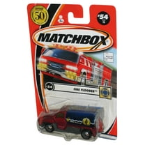 Matchbox Hero City (2001) Fire Flooder Red & Blue Toy Vehicle 54/75 - (Light Card Crease)