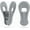 Gray, variant on White Hanger Clips 50 Pack, Multi-Purpose Plastic Hangers Clips Perfect for Plastic Clothes Hangers, Finger Clips for Skirt Pants Hangers