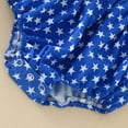 thumbnail image 6 of WUANDIXFA Girl Clothes 4th of July Baby Girl Outfits Stars Print Sleeveless Romper Straps Bodysuit Cute Fourth of July Outfit Blue,9-12 Months, 6 of 6