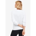 thumbnail image 2 of ellos Women's Plus Size Embellished Eyelash Pullover Sweater - 34/36, White, 2 of 3