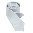 thumbnail image 1 of Cravate Décontractée Unisexe Mince et Étroite - Argent Uni, 1 of 4
