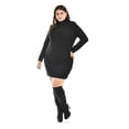 thumbnail image 1 of Vestido de punto con cuello alto Roman Fashion /Tallas Extras, 3821 (Negro) negro 40, 1 of 6