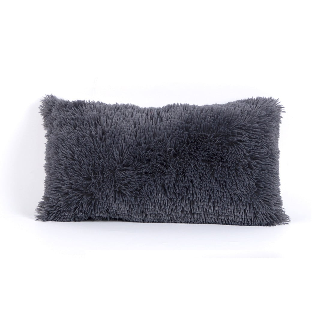 Fluffy Faux Fur Plush Throw Pillow Cases Shaggy Soft Chair Sofa Cushion Cover 