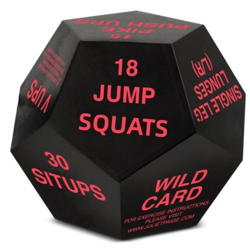 12-Sided Motivational Fitness Dice,Fitness Dice Exercise Workout Roller - 12-Sided Polyhedra Motivational Dice for Home Fitness, Aerobic Exercise, Yoga - Fun Workout Accessory for Gym, Fitness Classe