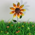 thumbnail image 6 of Metal Flowers for Outside Sunflower Decor 18.1in Decorative Garden Stakes Garden Stakes for Garden Yard Decor Lawn Ornaments Metal Yard Art Metal Garden Stakes Garden Ornaments Yard Stakes Red, 6 of 9