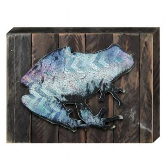 Designocracy 98541-18 Tree Frog Art on Board Wall Decor