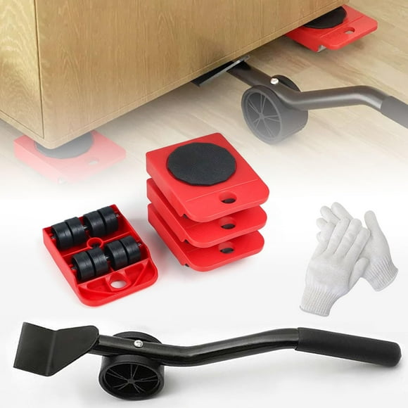 Juego De Herramientas Para Mover Muebles Y Electrodomésticos Kit De Elevador De Muebles Con 4 Controles Deslizantes Para Mover Deslizadores Móviles De Acero Al Carbono Con Capacidad De Carga De 330 Li