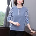 thumbnail image 1 of Otoño e invierno nueva camiseta de manga larga vestido de mamá ropa de otoño yuntie chaqueta de moda de primavera y otoño camiseta, 1 of 4