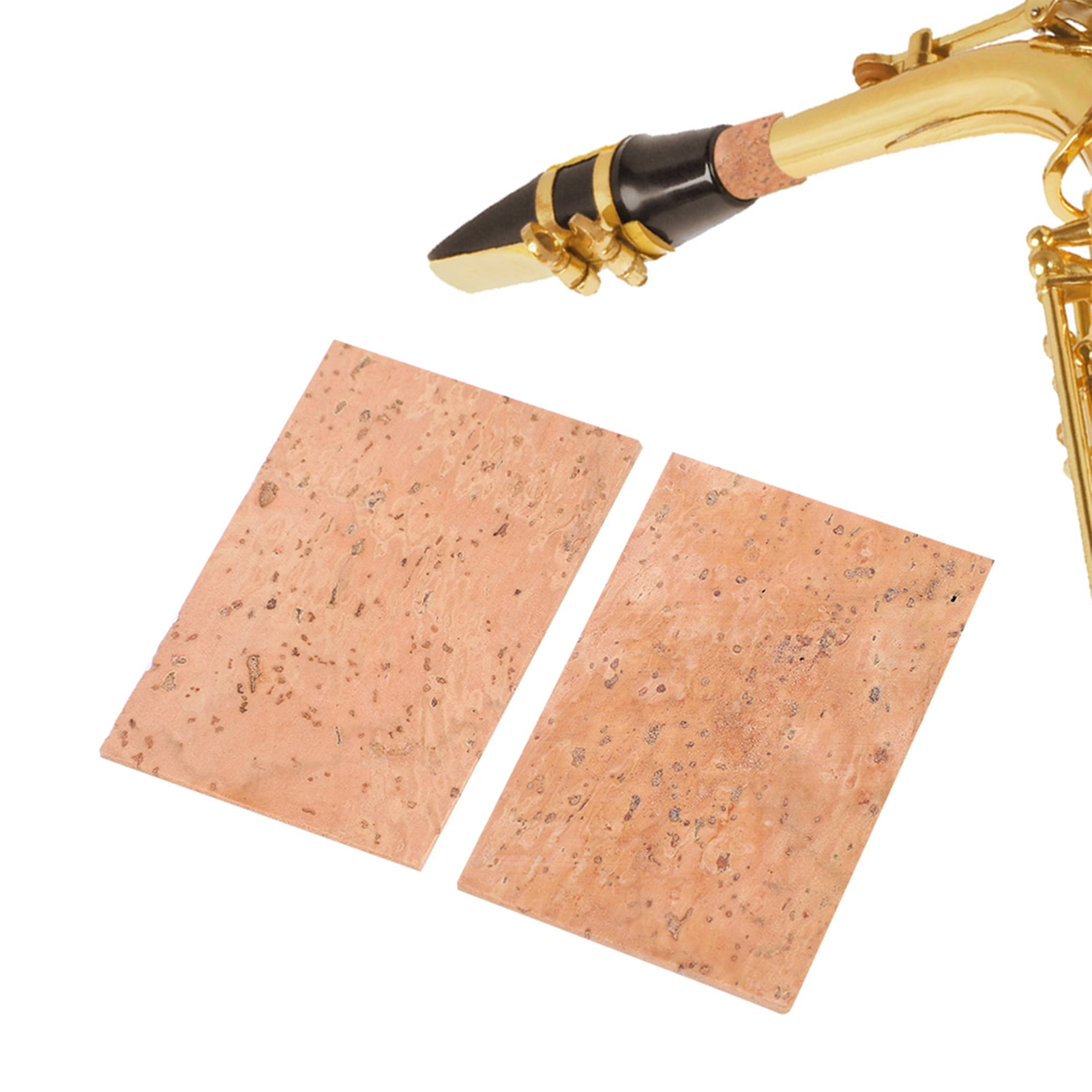 lovermusic Wood Color Saxophone Cork Sheet Replacement for Woodwinds Instrument Parts Accessories Thickness:1.2MM 