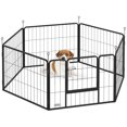 thumbnail image 1 of PawHut Heavy Duty Dog Playpen with Door for Small Dogs, 6 Panels, 23.5"H, 1 of 10