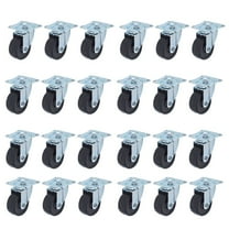24 Pack 2" Caster Wheel Black Smooth and Sturdy Heavy Duty Swivel Chair Caster Rotate 360 Degrees