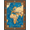Blue Beige Orange, Pattern 13, variant on Design&I 8'x10' Washable Area Rug Nautical Starfish Seashell Retro Map Ocean Themed Turtle Round Refined for Living Room, Family Extra Large Skid-Resistant Low Profile