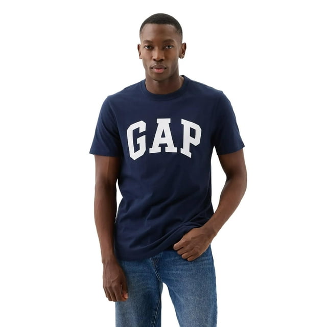 Camiseta Shirt GAP para hombre con logotipo suave para uso diario, azul marino, XS