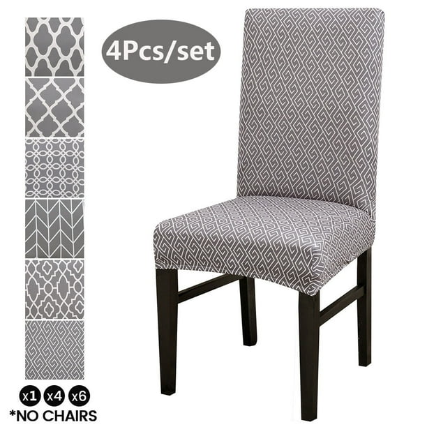 1Pcs/6Pcs Stretch Spandex Short Slipcover Dining Chair Cover Color