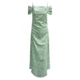 thumbnail image 4 of Pompotops Mode Femme Été Manches Courtes Aguichant Décontractée Imprimé Dos Nu Longue Robe, 4 of 8