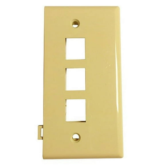 QuickPort 3 Socket Sectional Faceplate