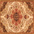 thumbnail image 1 of Ahgly Company Indoor Square Medallion Orange Traditional Area Rugs, 5' Square, 1 of 1