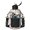 Fireman and Sign White Pattern, variant on Fireman and Helicopter Black Pattern 74oz Half Gallon Water Bottle with Sleeve, Gym Hydration Bottle with Strap & Storage Pocket, SBR Protective Sleeve Gifts for Birthday Christmas Thanksgiving