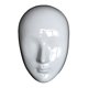 thumbnail image 1 of Máscara facial DIY blanca en blanco para pintar, ideal para fiestas de baile, disfraces y cosplay. Ojos cerrados, 1 of 8