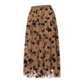 thumbnail image 2 of KelaJuan Women Long Half Dress, Summer Spring Street Casual Party Floral Layered Tulle Skirt, 2 of 7