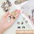 thumbnail image 3 of 1 caja de 8 estilos, 48 ​​piezas de dijes de gato esmaltados, dijes de animales, dijes de cabeza de gato de aleación a granel, dijes de mascota, 3 of 9