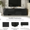 thumbnail image 6 of Euroco 70.8'' Modern TV Stand for TVs up to 75 Inches, Entertainment Center with Storage Cabinets, 4 Drawers and a Metal Center Leg, Minimalist Modern Media TV Console Table, 6 of 9