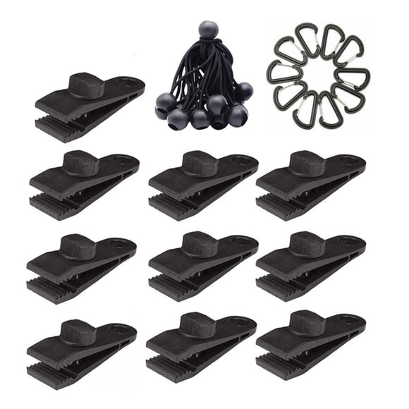 Sonducket Clips para lona de tienda, abrazaderas a prueba de viento, sujetadores de cubierta de toldo para exteriores, Clip de plástico carpas Tipo 3