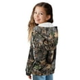 thumbnail image 2 of FKELYI Vintage Forest Elk Deer Print Kids Zip Up Hoodies with Pockets Fall Sweatshirt Jacket Winter Top Hooded Activewear Long Sleeve Hoodie for Travel Sport, L, 2 of 6