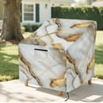 thumbnail image 6 of Renewold Waterproof Patio Chair Covers Anti-UV Weather-Resistant Patio Lounge Chair Covers Furniture Protection Fits up to 29W x 33D x 36H Inches, Marble Gold White, 6 of 7