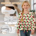thumbnail image 5 of DISNIMO Girls Long Sleeve Tops Christmas Tree Print Girls Lace-up Crew Neck Tee Shirts Loose Fit Pullover Top Fall Winter Outfits Soft Blouse, 5 of 8
