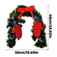 thumbnail image 3 of Adornos navideños para buzón Uanit con muñeco de nieve, bayas, decoración de botín, decoración navideña roja para jardín, decoración para exteriores, guirnalda navideña, decoración para buzón., 3 of 5