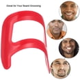 thumbnail image 3 of Red Plastic Beard Template, Neat Visual Effect, Professional Salon Use Easy To Use Grooming Set For Men's Stylish Hairline (4Pcs), 3 of 7