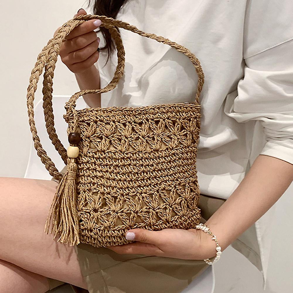 Straw crossbody sale