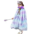 thumbnail image 2 of SJLDQY Toddler Child Girl Outfits Party with Star Wand Glitter Headband Jewelry Cape for Birthday Dress Up Cloak Clothing Set -, 2 of 4