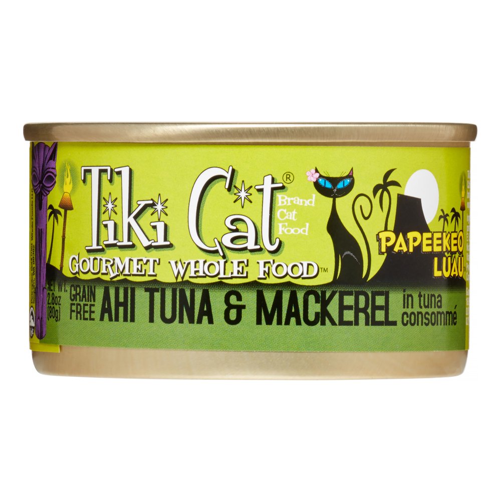 Tiki Cat Papeekeo Luau Tuna & Mackerel Canned Cat Food, 2.8 Oz