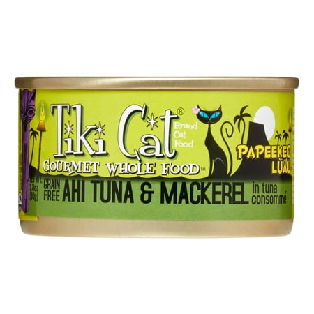 Tiki Cat Papeekeo Luau Tuna & Mackerel Canned Cat Food, 2.8 (Best High Protein Canned Cat Food)