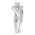 thumbnail image 3 of KATARINA 1/2 cttw Diamond Twist Bridal Engagement Ring with Matching Wedding Band in 14K White Gold, 3 of 6