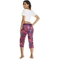 thumbnail image 5 of HDE Women’s Capri Pajama Pants Sleepwear Sleep Pants XL Purple Paisley, 5 of 8