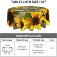 thumbnail image 4 of Fall Table Cloth Round 60 Inch Autumn Sunflower Tablecloth for Round Tables On Rustic Wood Grain Tablecloth Waterproof Washable Round Table Cover Protector&nbsp;for Dining Room Kitchen Outdoor Intdoor, 4 of 6