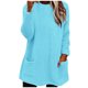 thumbnail image 2 of Puntoco Mujeres Cuello Redondo Otoño e Invierno Suelto Bolsillo Sólido Cálido Manga Larga Tops Puntoco Puntoco-4028, 2 of 6